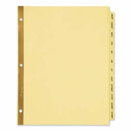 AVERY DENNISON Avery, Preprinted Laminated Tab Dividers W/gold Reinforced Binding Edge, 12-Tab, Letter 11307